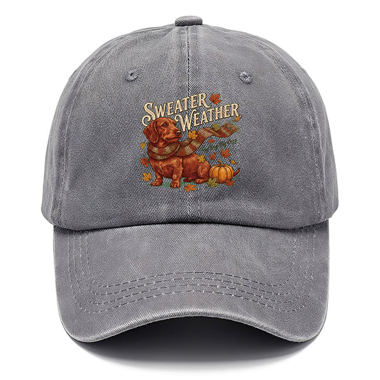 Sweater Weather Dachshund Classic Cap