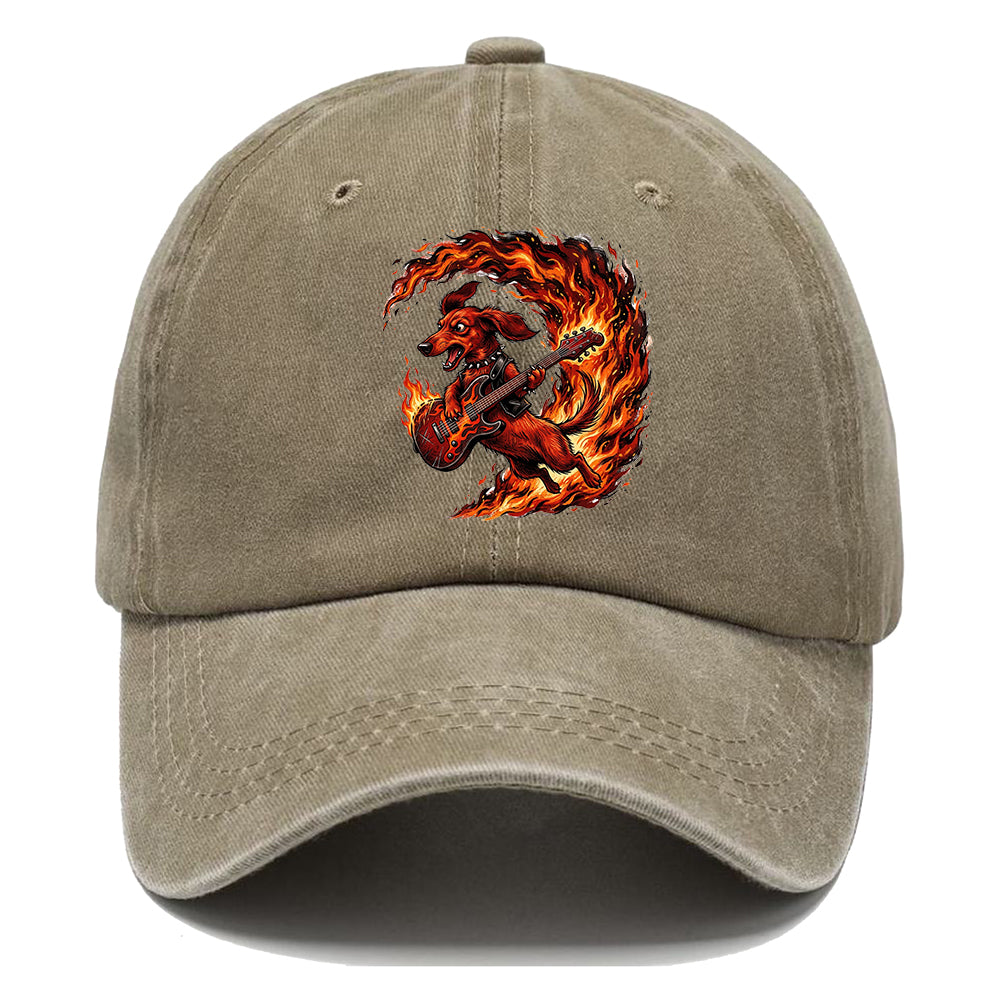 Rock Guitar Dachshund Classic Cap