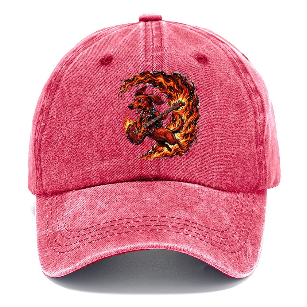 Rock Guitar Dachshund Classic Cap