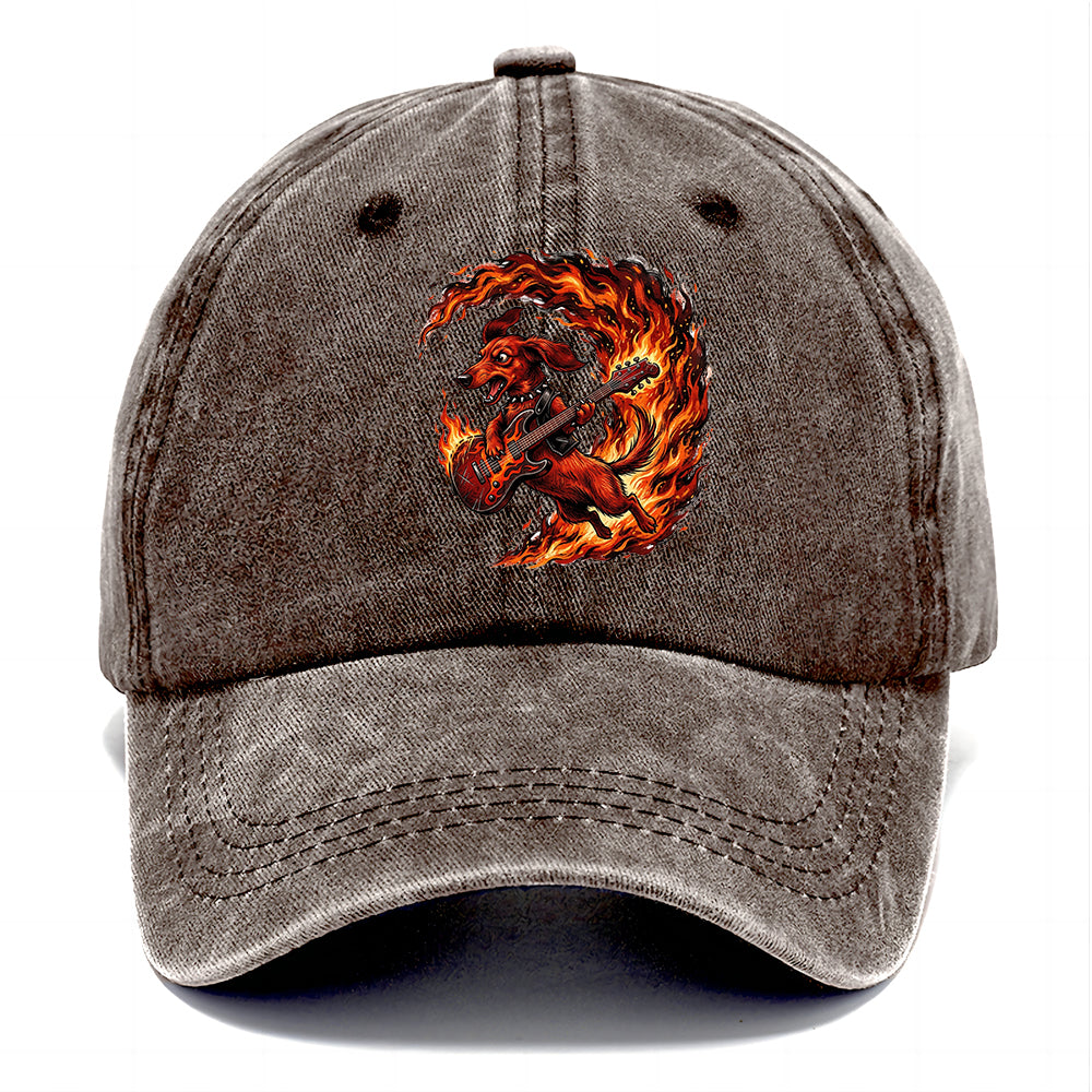 Rock Guitar Dachshund Classic Cap