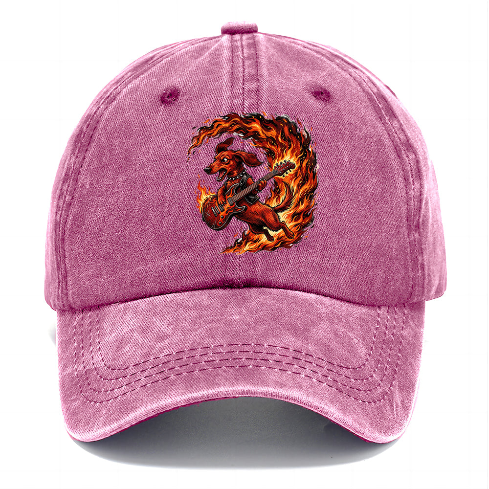 Rock Guitar Dachshund Classic Cap