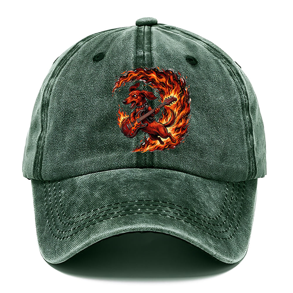 Rock Guitar Dachshund Classic Cap