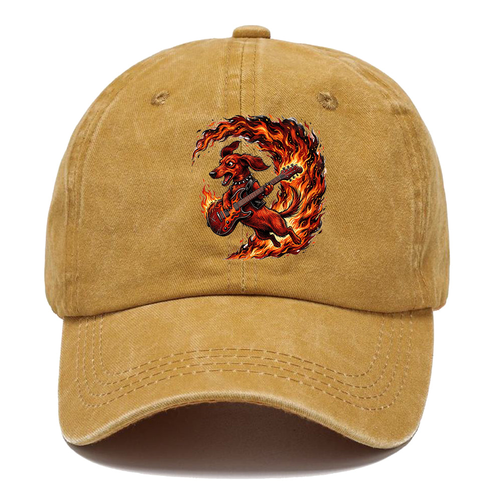 Rock Guitar Dachshund Classic Cap