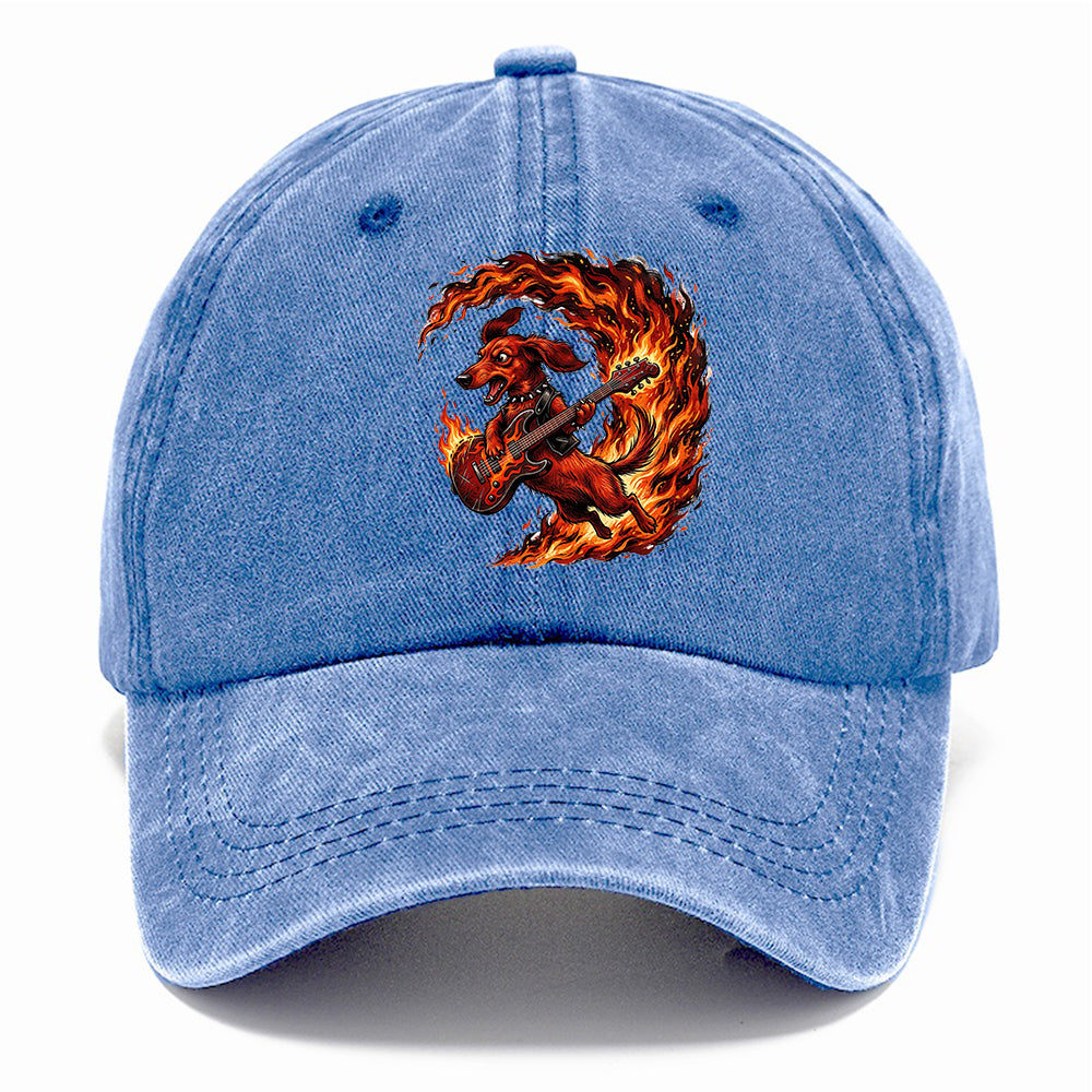 Rock Guitar Dachshund Classic Cap