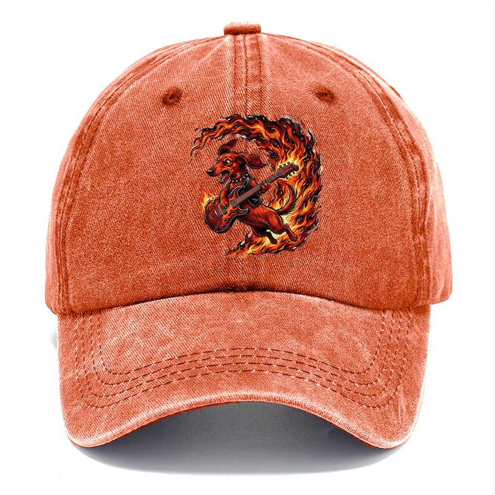 Rock Guitar Dachshund Classic Cap