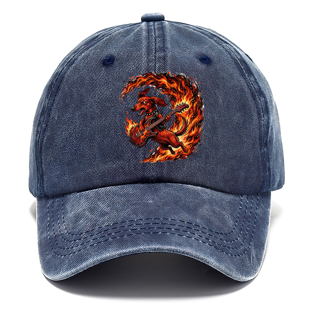 Rock Guitar Dachshund Classic Cap