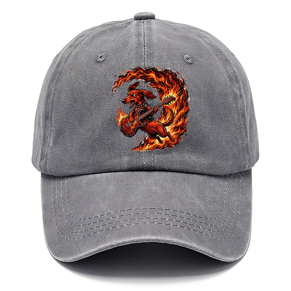 Rock Guitar Dachshund Classic Cap
