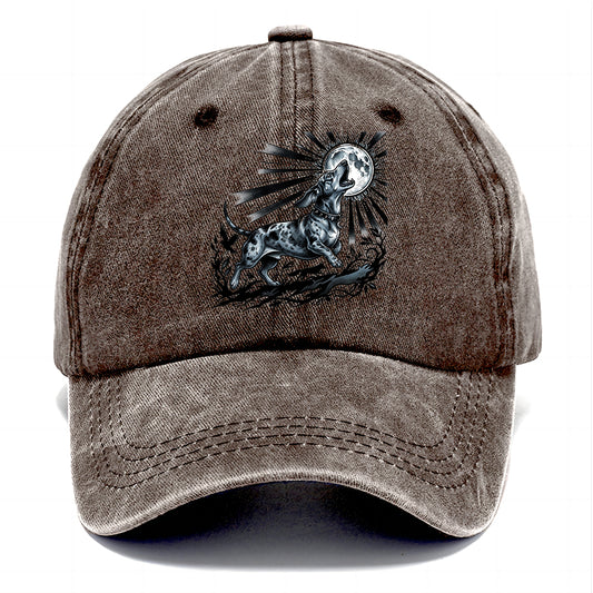 Moon Howling Dog Classic Cap