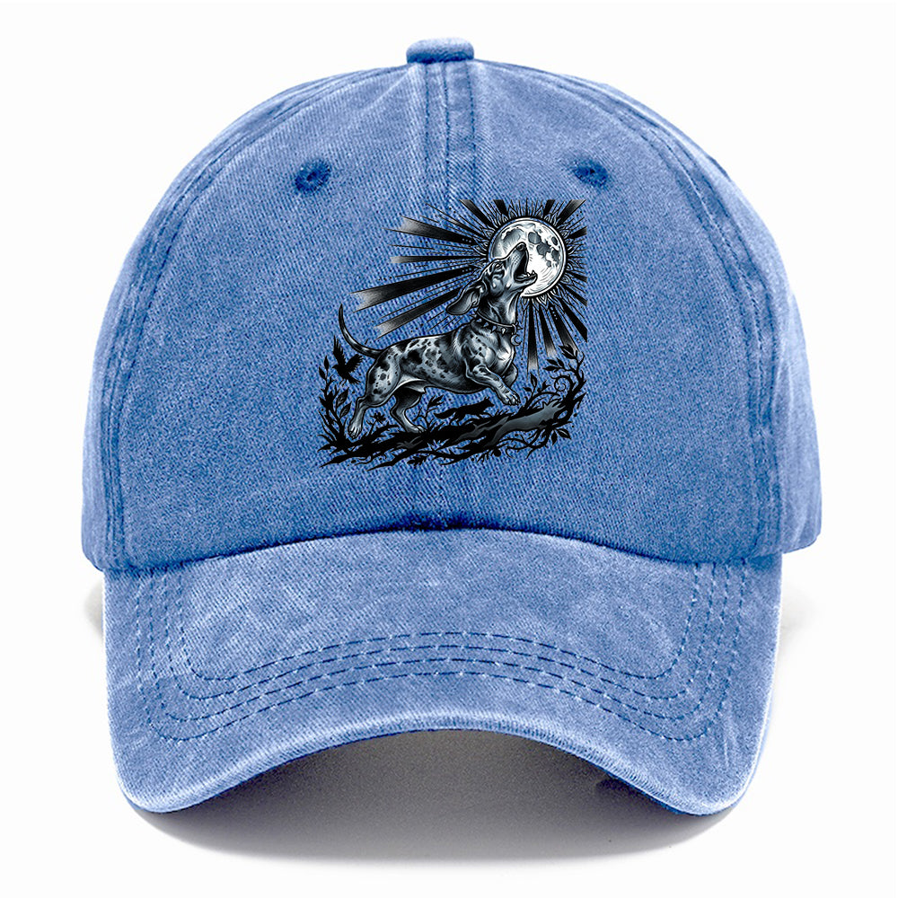 Moon Howling Dog Classic Cap