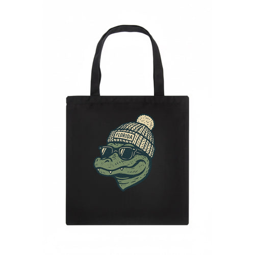 Gainesville Gator wearing Florida beanie - Tote Bag