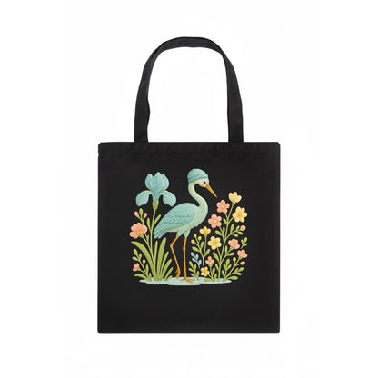 Mint Crane - Tote Bag - dark