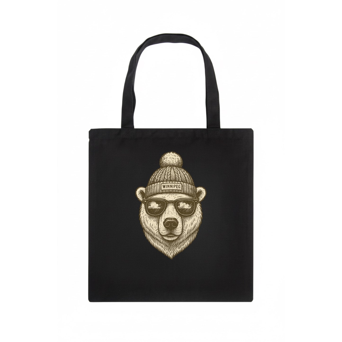 Winnipeg Polar Bear wearing Winnipeg bea - Tote Bag - dark