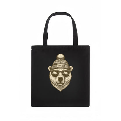 Winnipeg Polar Bear wearing Winnipeg bea - Tote Bag - dark