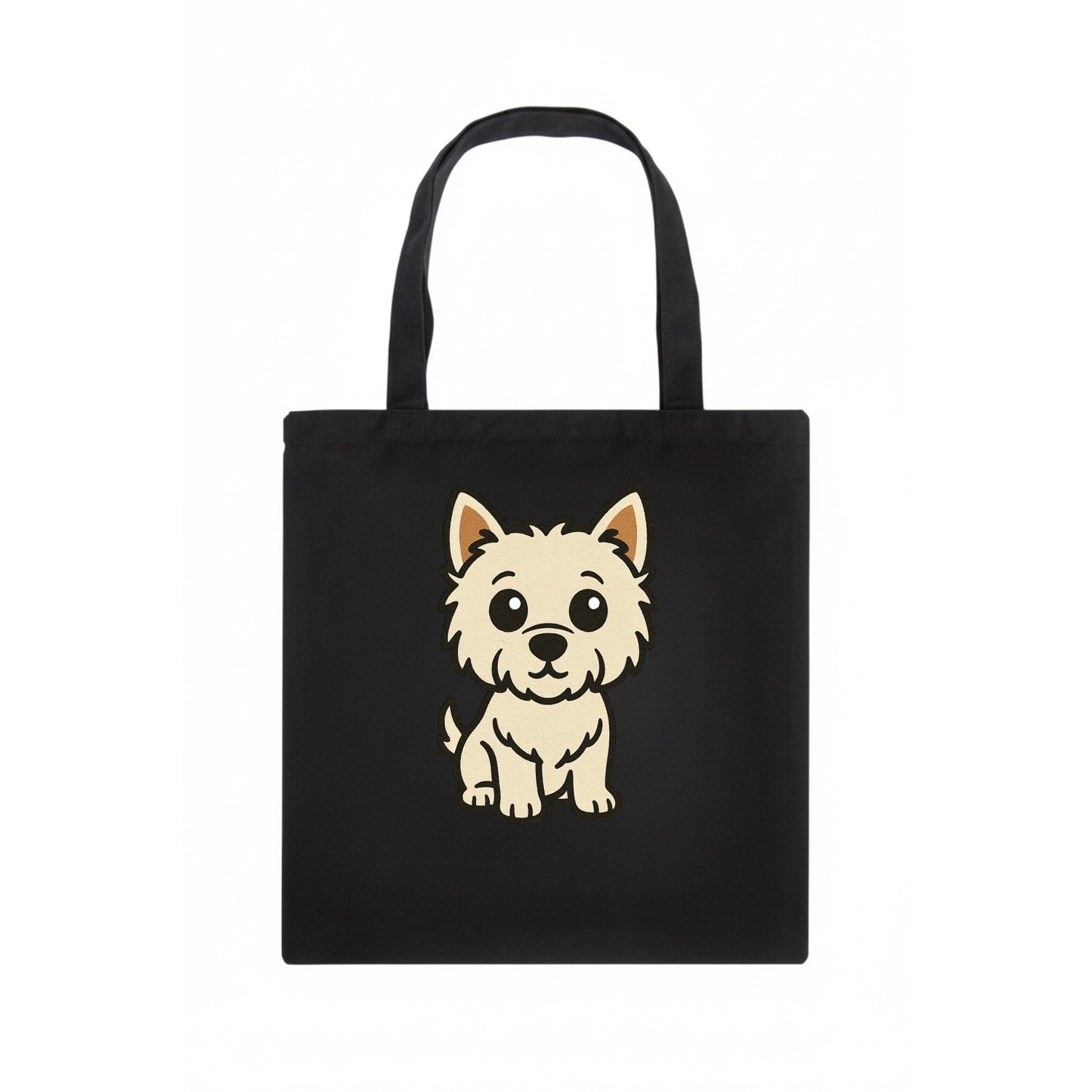 West Highland White Terrier - Alert standing pose - Tote Bag - dark