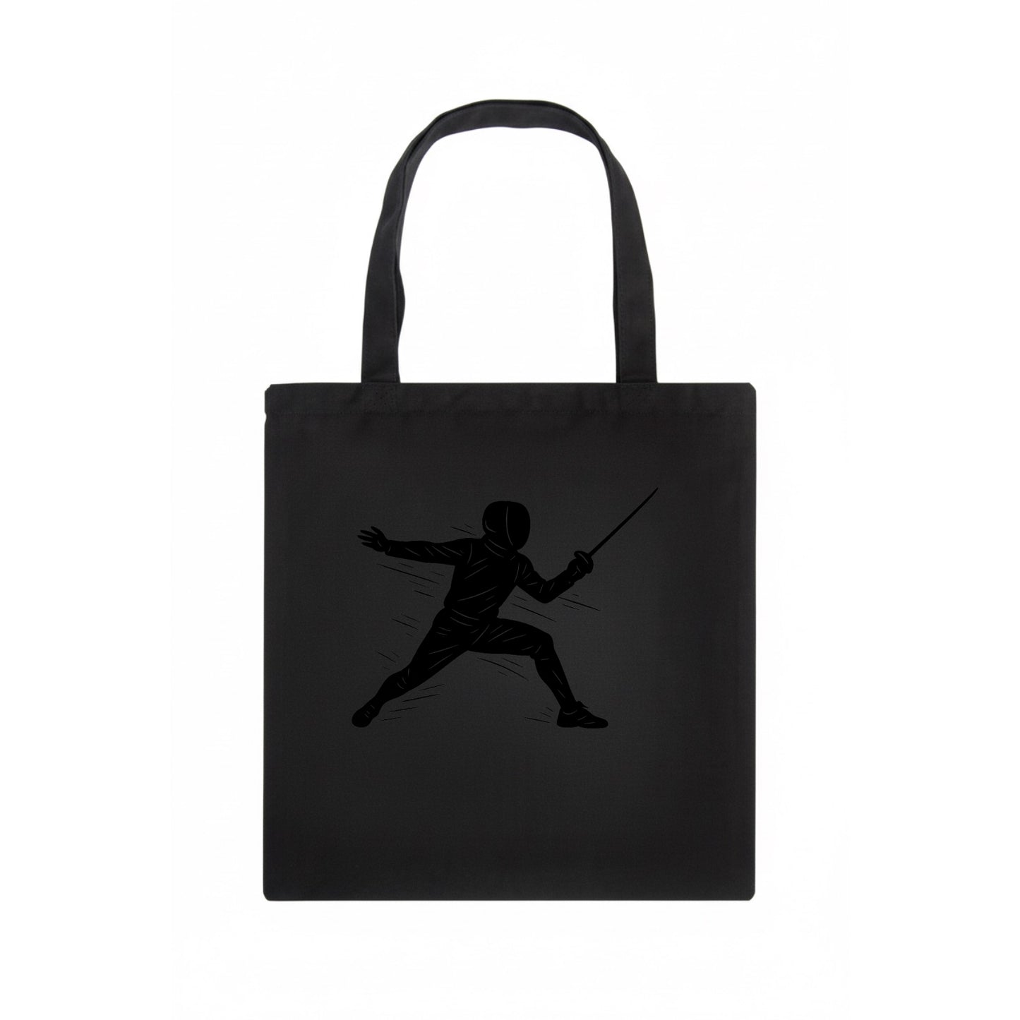 Fencer lunging attack position - Tote Bag - dark
