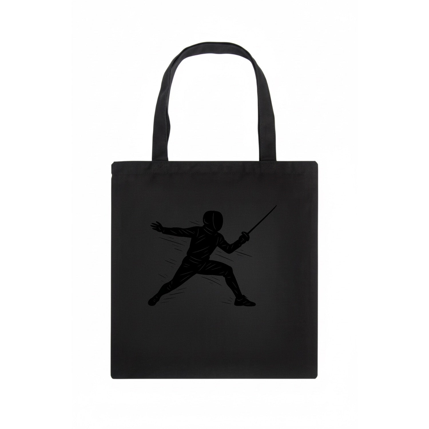 Fencer lunging attack position - Tote Bag - dark