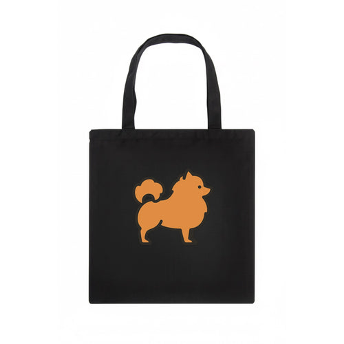 Pomeranian - Orange fluffy flat side profile - Tote Bag