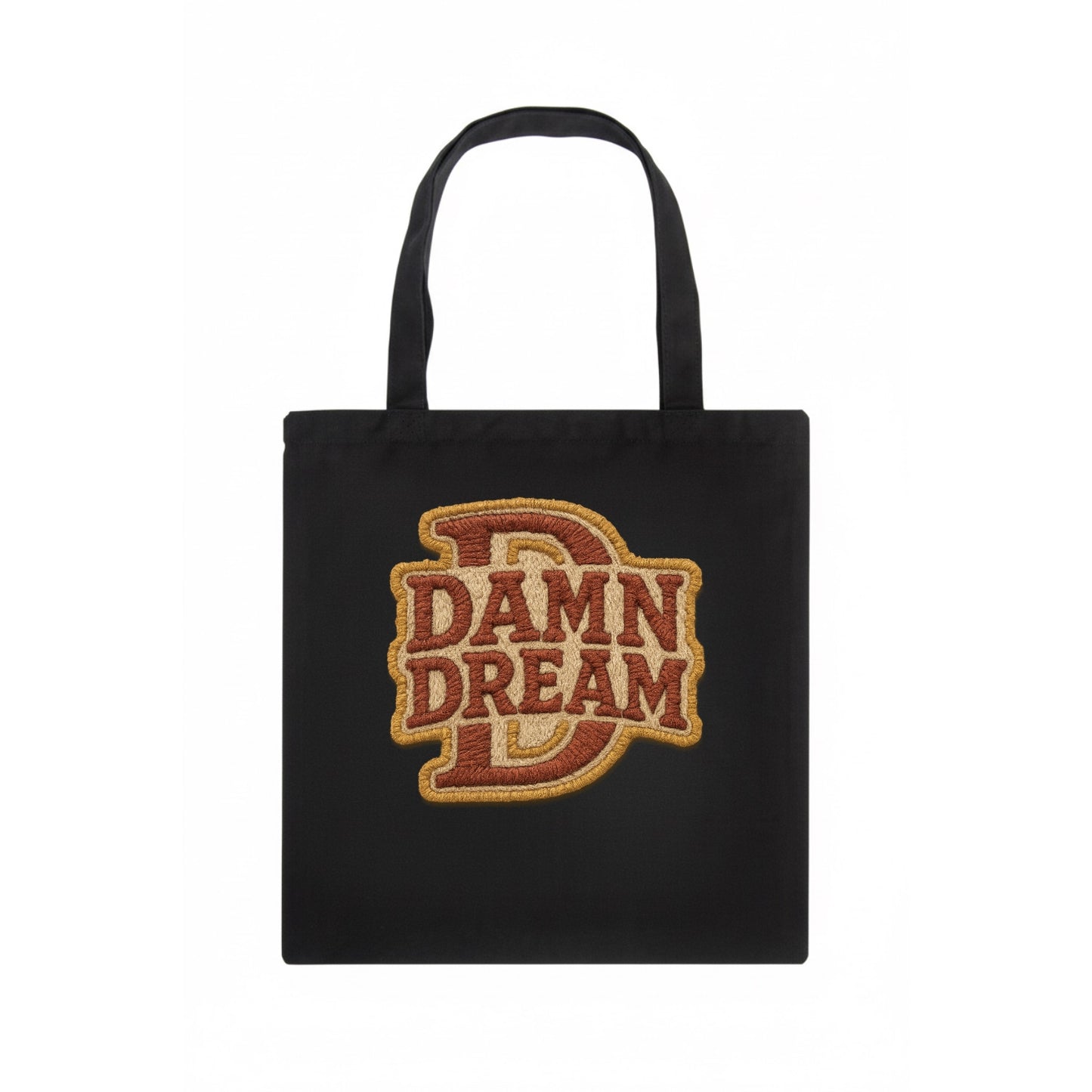 DAMN;DREAM BIG Motivational White Cap - Tote Bag - dark