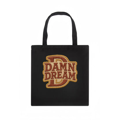 DAMN;DREAM BIG Motivational White Cap - Tote Bag - dark