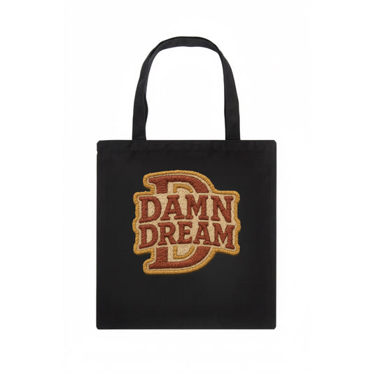 DAMN;DREAM BIG Motivational White Cap - Tote Bag - dark