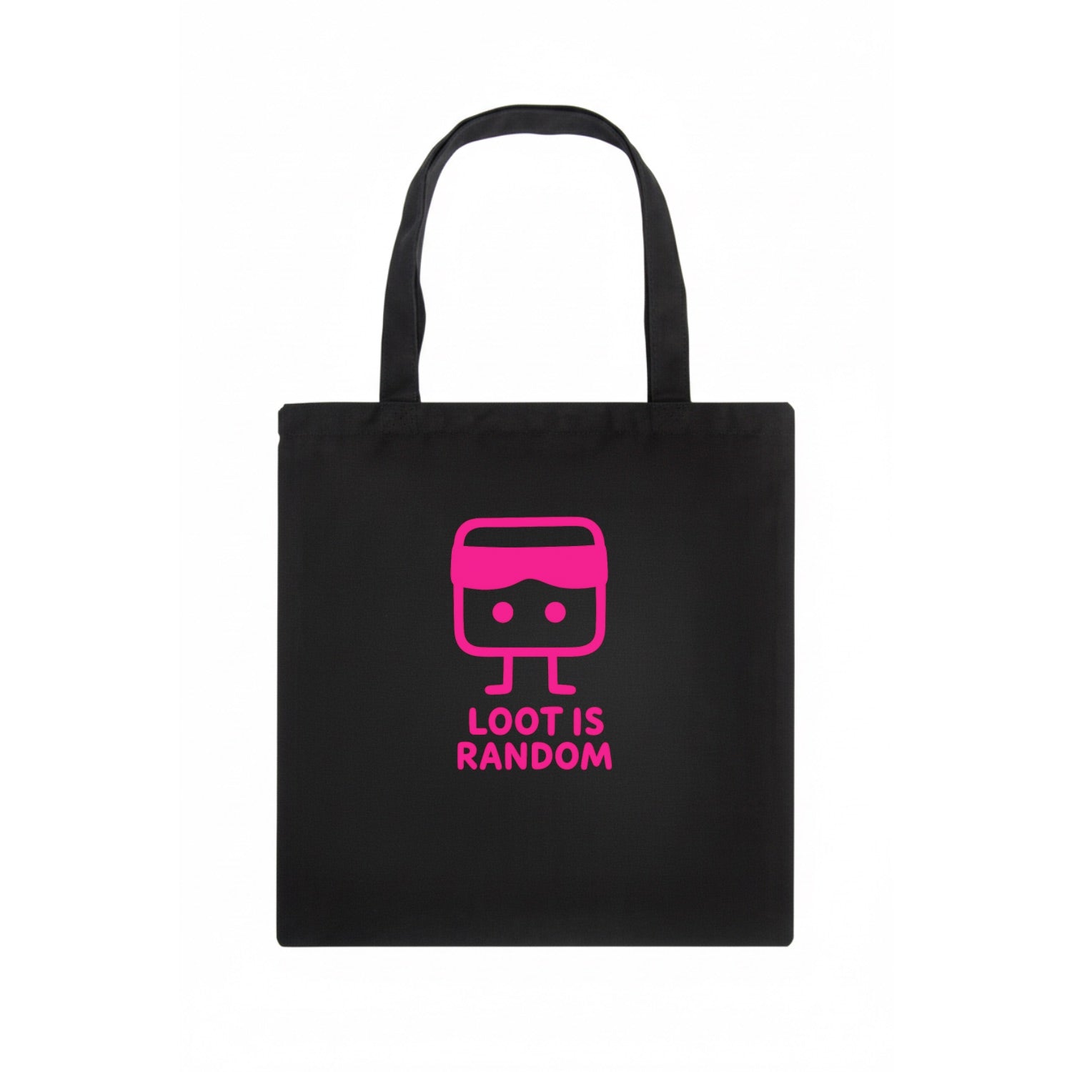 LOOT IS RANDOM | Dice wearing blindfold - Tote Bag - dark