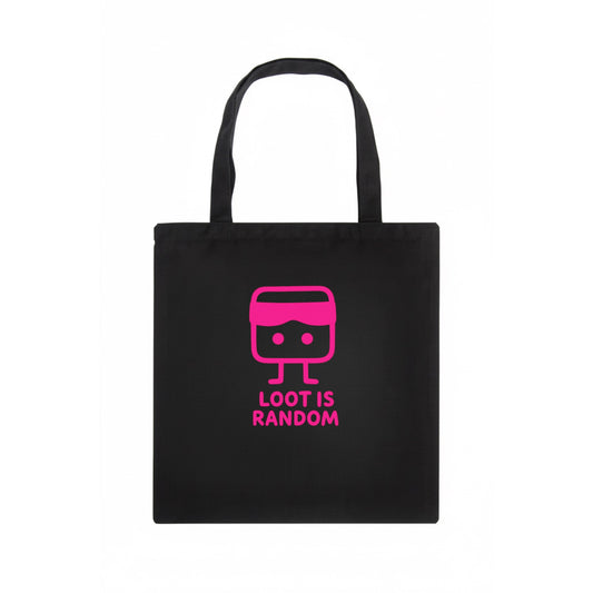 LOOT IS RANDOM | Dice wearing blindfold - Tote Bag - dark