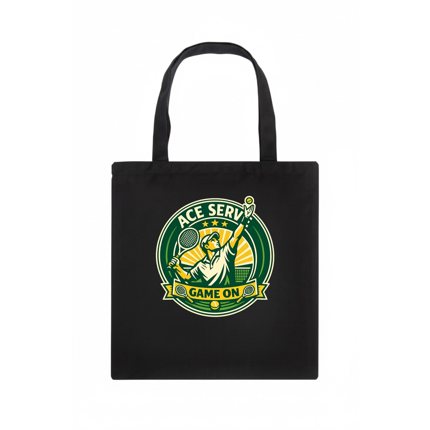 Serving Ace Emblem - Tote Bag - dark