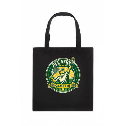 Serving Ace Emblem - Tote Bag - dark
