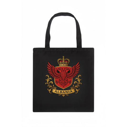 Albania Heritage Badge  - Tote Bag - dark