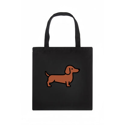 Dachshund - Red/brown smooth flat side profile - Tote Bag - dark