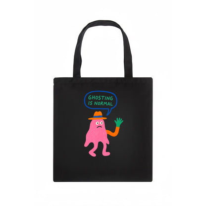 GHOSTING IS NORMAL | Transparent ghost texting - Tote Bag - dark
