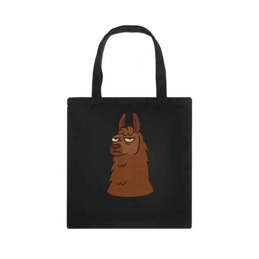 The Llama Judging Silently - Tote Bag - dark