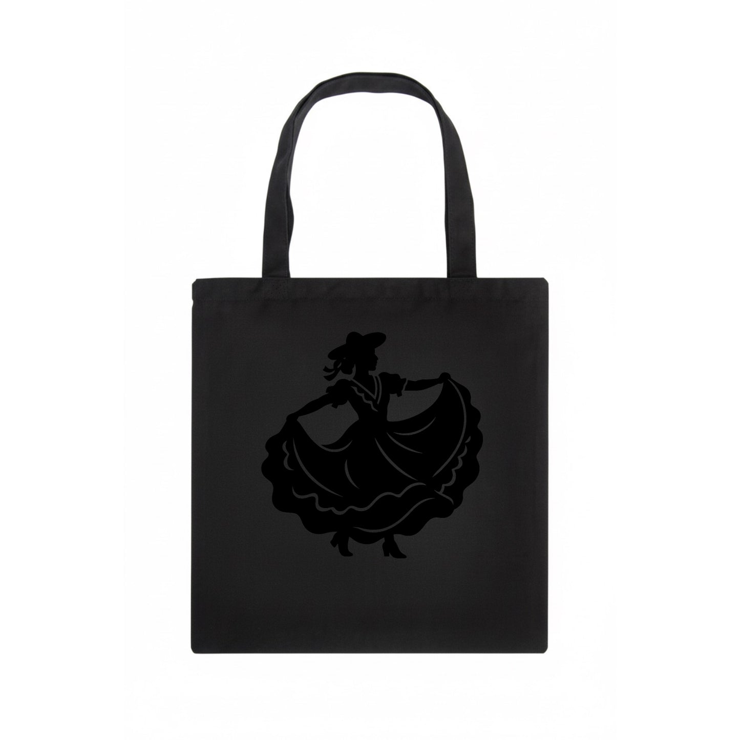 Mexican folk dancer twirling skirt - Tote Bag - dark