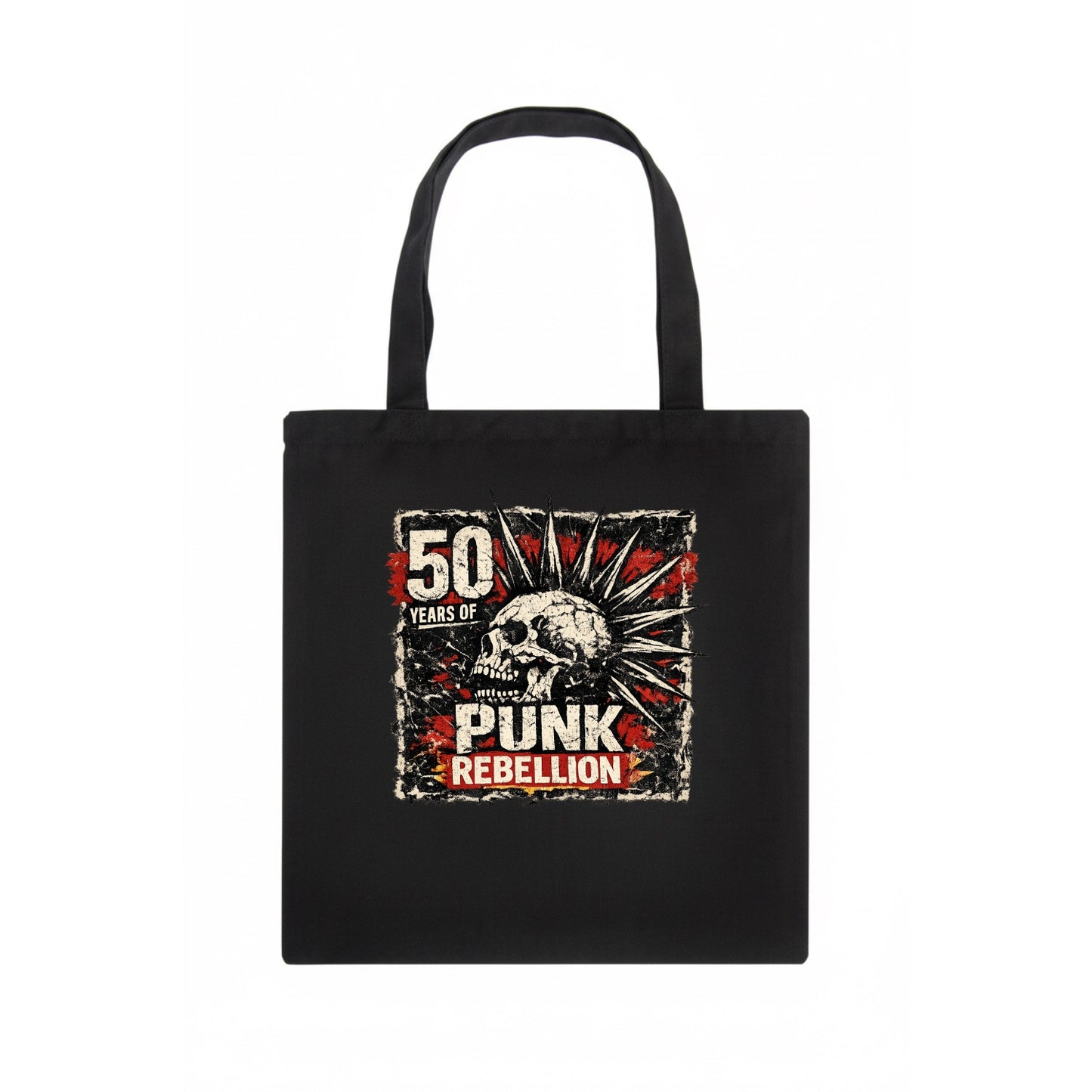 MOHAWK RISING | Spiked hair silhouette | Liberty spikes | Punk identity | Tribal - Tote Bag - dark