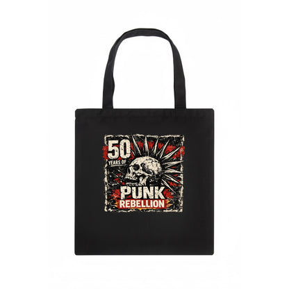 MOHAWK RISING | Spiked hair silhouette | Liberty spikes | Punk identity | Tribal - Tote Bag - dark