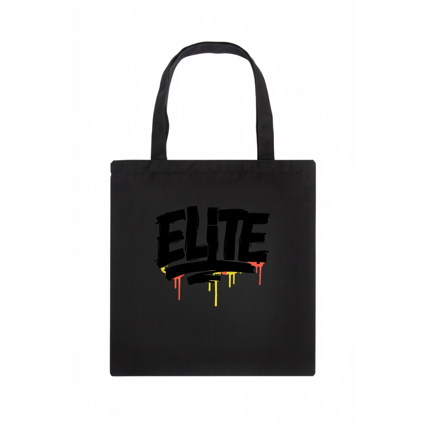 Bold typography design - "ELITE" - top tier, highest level - Tote Bag - dark