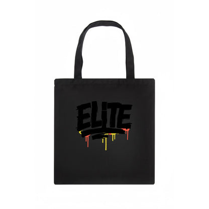 Bold typography design - "ELITE" - top tier, highest level - Tote Bag - dark