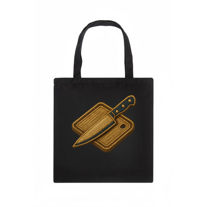 Chef knife with cutting board - culinary enthusiast - Tote Bag - dark