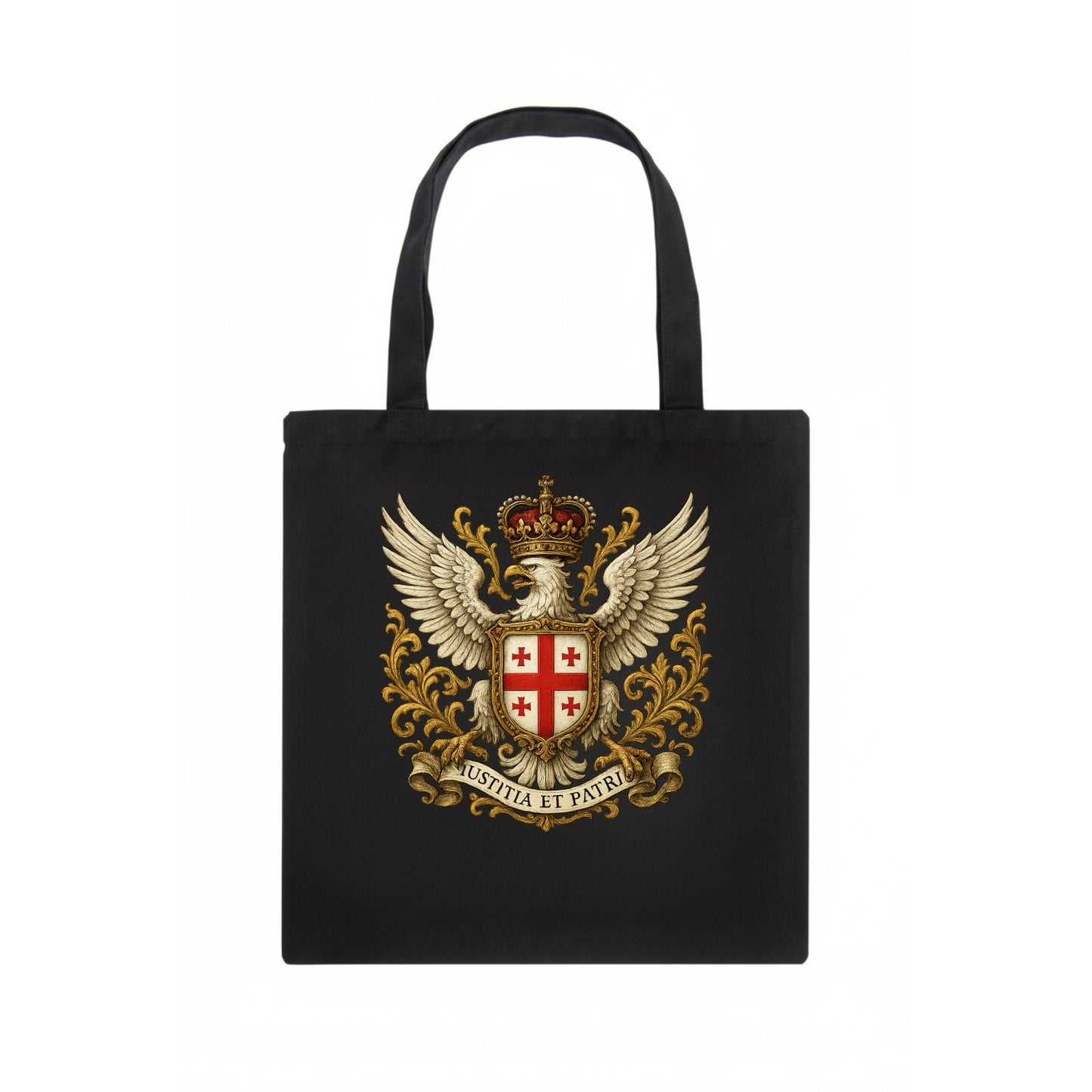 Georgia White Eagle Emblem  - Tote Bag - dark