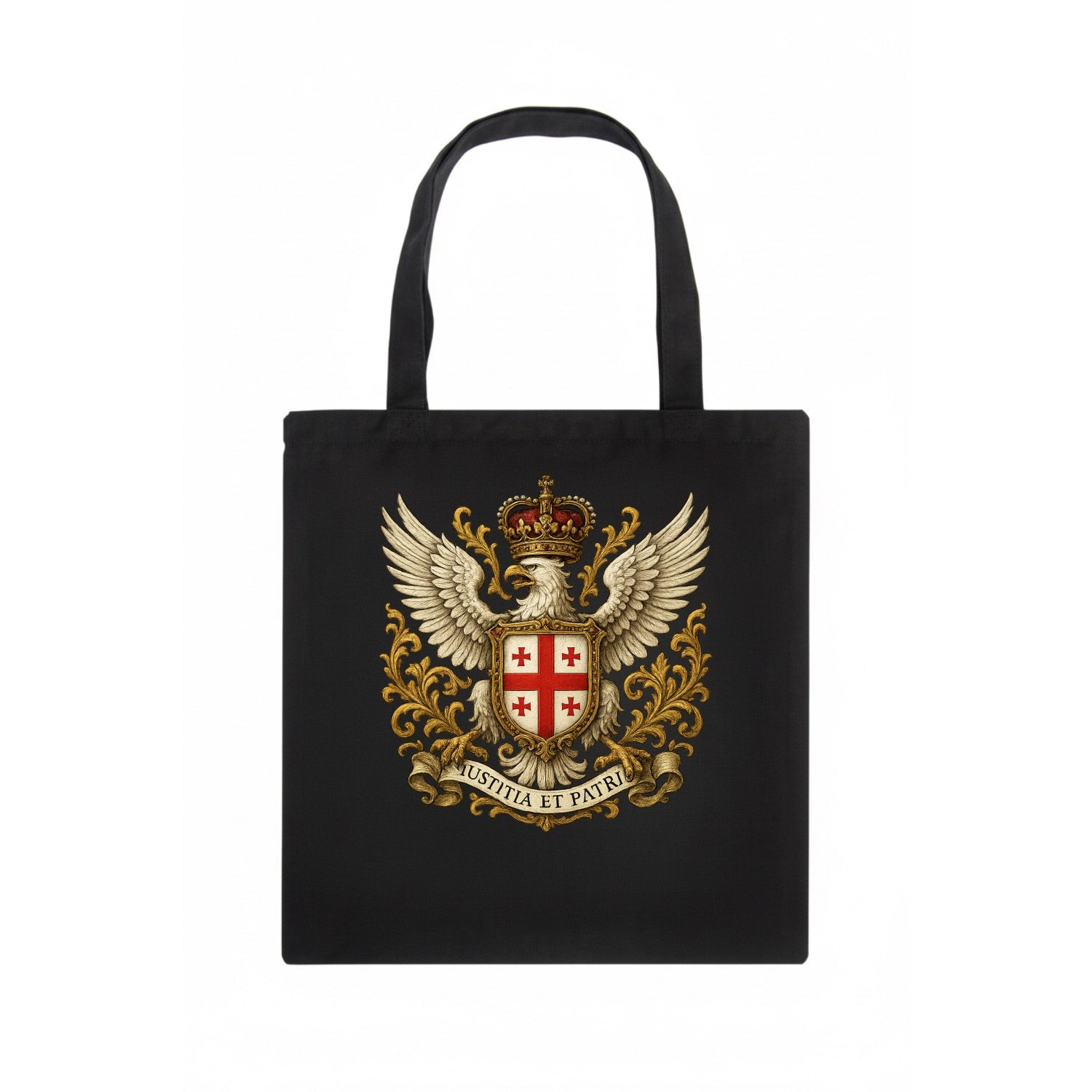 Georgia White Eagle Emblem  - Tote Bag - dark