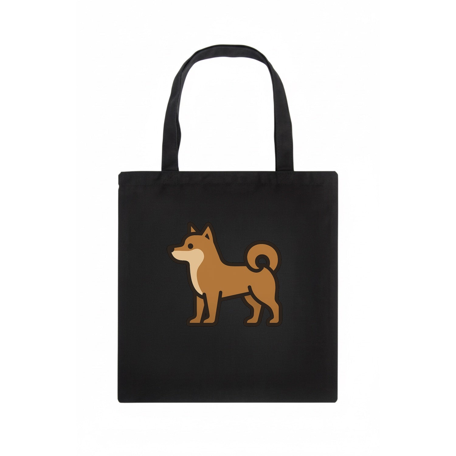 Shiba Inu - Red sesame flat side profile - Tote Bag - dark