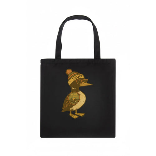 Sault Ste Marie Loon wearing Sault beani - Tote Bag
