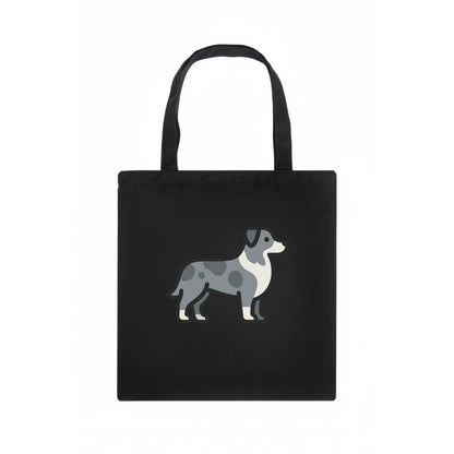 Australian Shepherd - Blue merle flat side profile - Tote Bag - dark