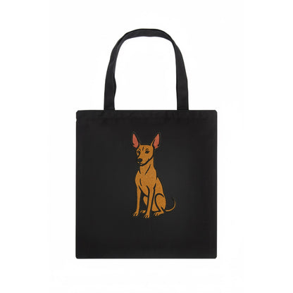 Pharaoh Hound - Tan colored embroidered pose - Tote Bag - dark