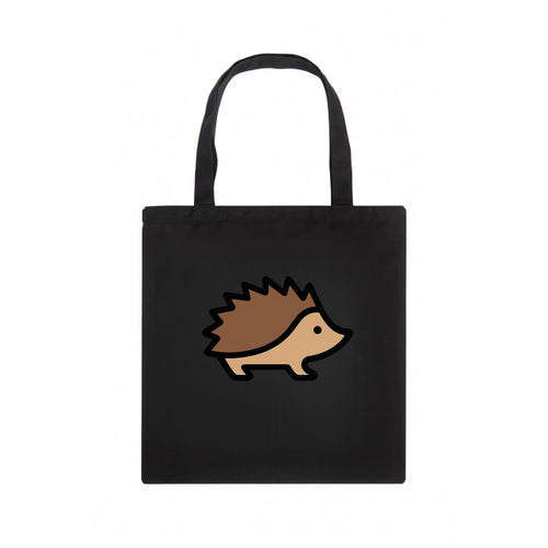 Hedgehog - Brown spiky back flat side profile - Tote Bag