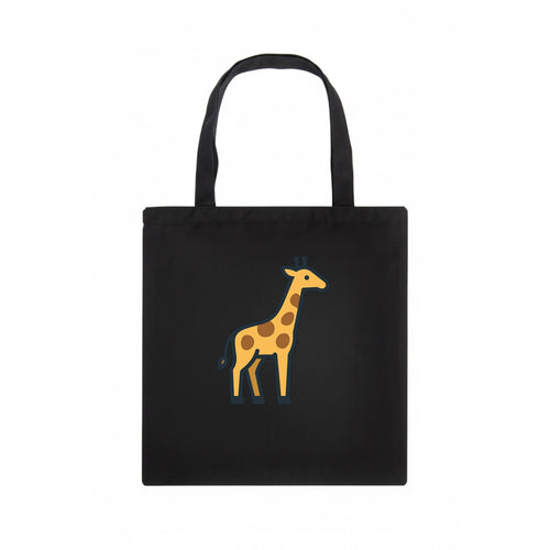 Giraffe - Yellow with brown patches flat side profile - Tote Bag