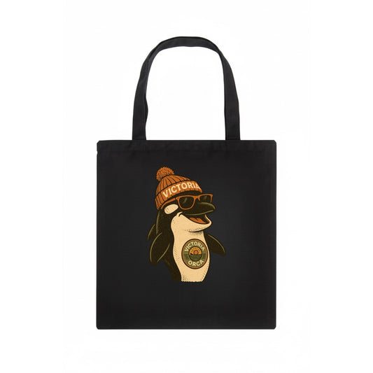 Victoria Orca wearing Victoria beanie wi - Tote Bag - dark
