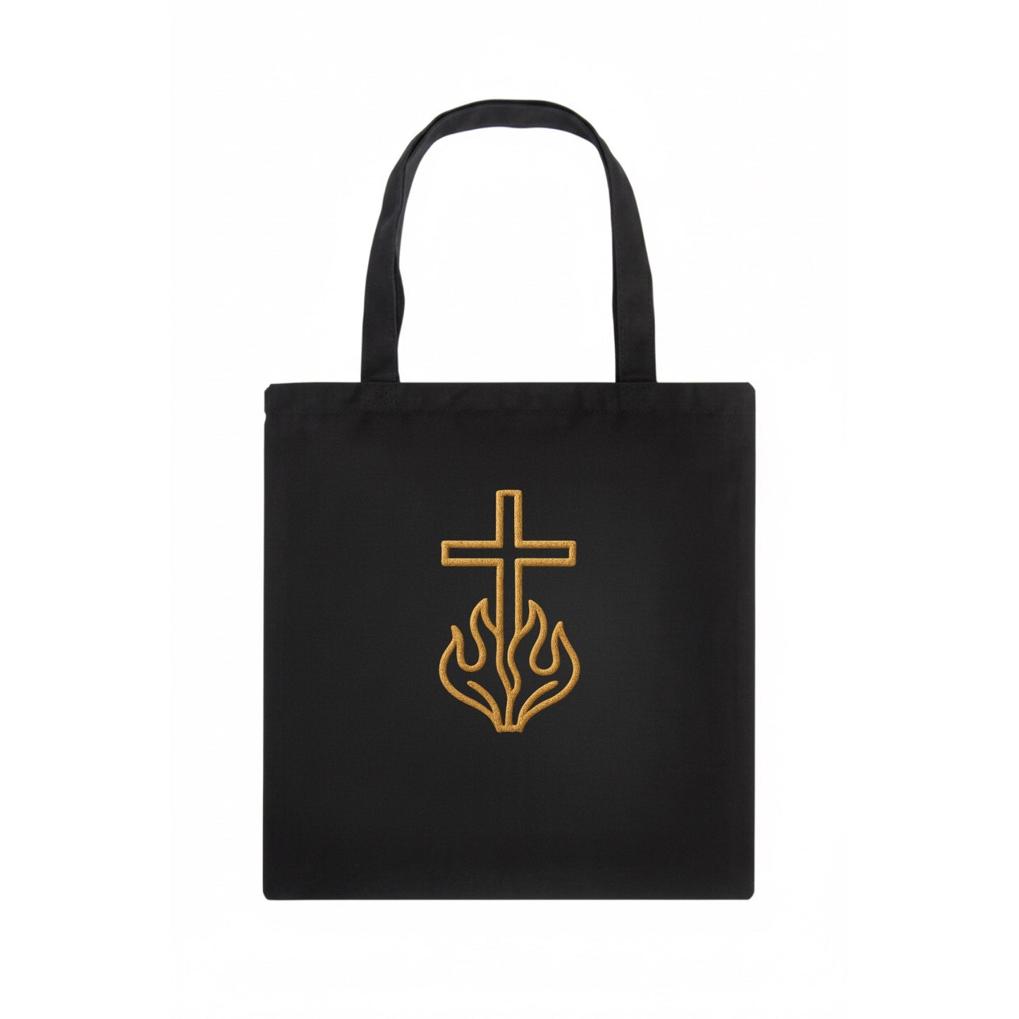 Burning Bush Cross  - Tote Bag - dark