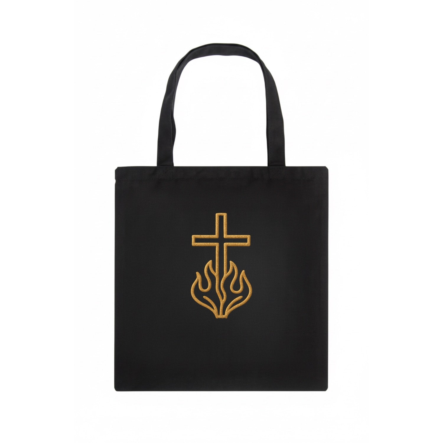 Burning Bush Cross  - Tote Bag - dark