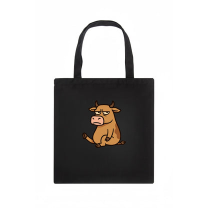 The Cow Judging Silently - Tote Bag - dark